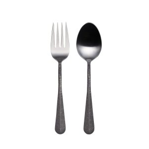 Sable Black Set of 2 Serving Fork and Spoon