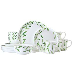 Akira Vegan Bone™ 16 Piece Dinnerware Set. Service for 4