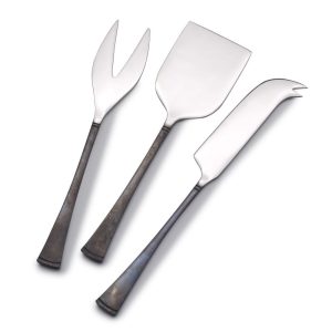 Alyse Burnished Black 3 Piece Cheese Set