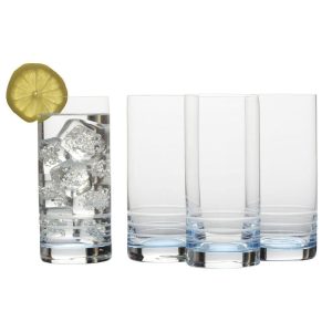 Cal Blue Ombre Set of 4 Highball Glasses
