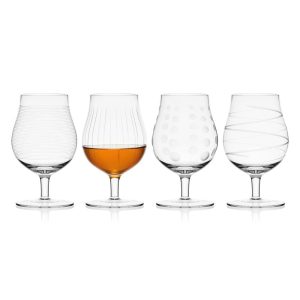 Cheers® Set of 4 Belgian Beer Goblet Glasses