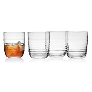 Ciara Set of 4 Double Old Fashioned Whiskey Glasses