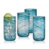Color Swirl Set of 4 Highball Glasses