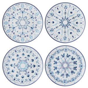 Hanukkah Celebration Set of 4 Salad Plates