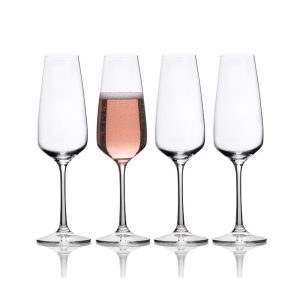 Melody Set of 4 Champagne Flute Glasses
