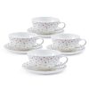 Millie Gold Set of 4 Cups and Saucers