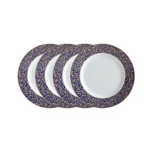 Parchment Cobalt Set of 4 Salad Plates