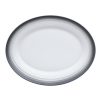 Swirl Ombre Graphite Oval Platter