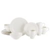 Swirl White 16 Piece Dinnerware Set. Service for 4