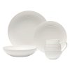 Swirl White Coupe 4 Piece Place Setting