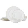 Trellis Gold 12 Piece Dinnerware Set. Service for 4